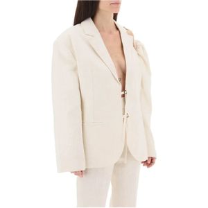 Jacquemus, Jassen, Dames, Wit, XS, Polyester, Jassen