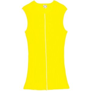 Ines De La Fressange Paris, Neon Gele Ribgebreide Tanktop Geel, Dames, Maat:M