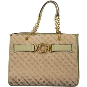 Guess, Tassen, Dames, Groen, ONE Size, Polyester, Elegante groene polyester handtas met logodetail