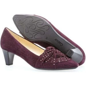 Gabor, Elegante Bordeaux Suede Pumps Paars, Dames, Maat:37 EU