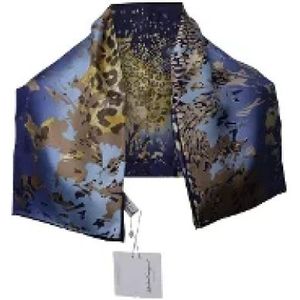 Salvatore Ferragamo, Accessoires, Dames, Blauw, ONE Size, Silk scarves