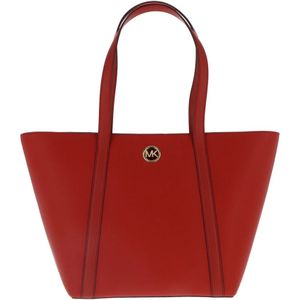 Michael Kors, Tassen, Dames, Rood, ONE Size, Rode Handtas met knoopsluiting