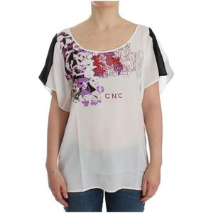 Costume National, T-Shirts Wit, Dames, Maat:M
