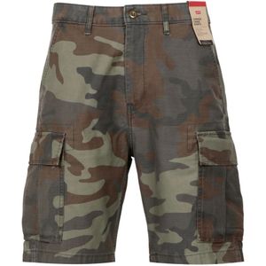 Levi's, Korte broeken, Heren, Veelkleurig, W31, Katoen, Camouflage Print Katoenen Shorts