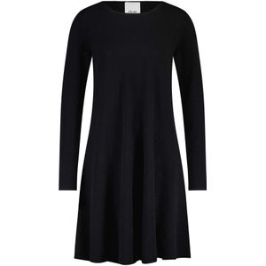 Allude, Gebreide jurk van wol-kasjmiermix Zwart, Dames, Maat:M