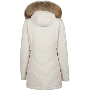 Woolrich, Jassen, Dames, Wit, M, Arctische wasbeer parka voor ultieme luxe