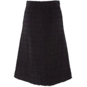 Balenciaga, Rokken, Dames, Zwart, S, Tweed, Zwarte Tweed Midi Rok