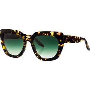 Barton Perreira, Akahi Zonnebril in Blonde Havana/Green Shaded Bruin, unisex, Maat:53 MM