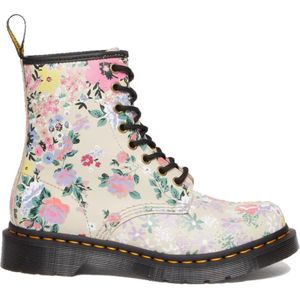 Dr. Martens, Floral Mash Up Parchment Beige Laarzen Veelkleurig, Dames, Maat:37 EU