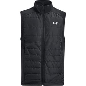 Under Armour, Jassen, Heren, Zwart, S, Polyester, Zwarte hardloopvest met ritssluitingzakken