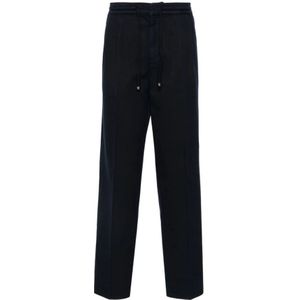 Brunello Cucinelli, Broeken, Heren, Blauw, L, Katoen, Blauwe Broek Tinto