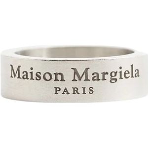 Maison Margiela, Accessoires, unisex, Grijs, 43 MM, Zilveren Logo Ring