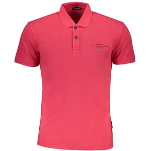 Napapijri, Tops, Heren, Roze, 2Xl, Korte Mouw Polo Shirt Roze Mannen