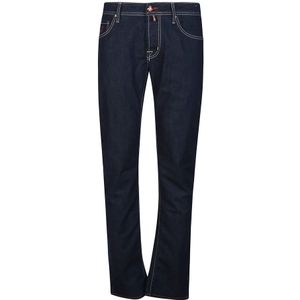 Jacob Cohën, Jeans, Heren, Blauw, W36, Katoen, Klassieke Blauwe Super Slim Fit Jeans
