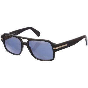 Salvatore Ferragamo, Accessoires, Dames, Blauw, ONE Size, Vierkante Frame Acetaat Zonnebril