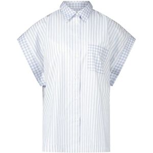 PS By Paul Smith, Blouses & Shirts, Dames, Veelkleurig, L, Katoen, Katoenen blouse met korte mouwen en gestreept patroon