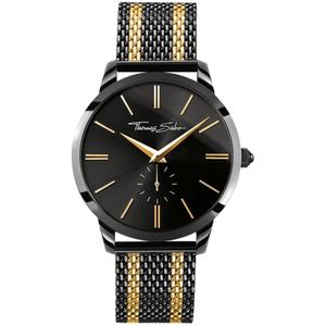 Thomas Sabo, Rebel Spirit Zwart Goud Roestvrij Stalen Horloge Zwart, Heren, Maat:ONE Size