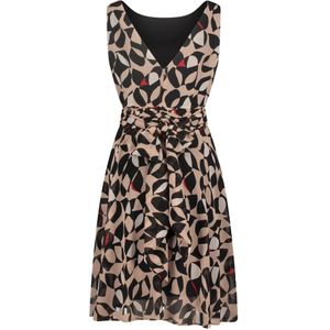 Betty & Co, Kleedjes, Dames, Veelkleurig, L, Chiffon, Mouwloze Chiffon Jurk