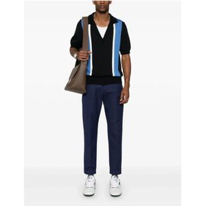 PT Torino, Broeken, Heren, Blauw, L, Katoen, Blauwe Katoenen Gabardine Rebel Broek