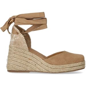 Castañer, Caramel Espadrille met Sleehak Beige, Dames, Maat:40 EU