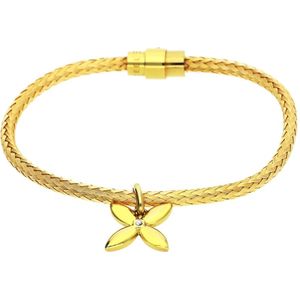 Esprit, Accessoires, Dames, Geel, ONE Size, Gouden Thriving Flora Roestvrijstalen Armband