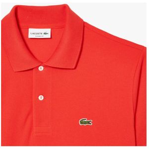 Lacoste, Tops, Heren, Rood, L, Katoen, Klieke Heren Polo in Koraalrood