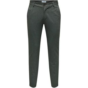 Only & Sons, Broeken, Heren, Zwart, W28 L32, Herringbone Pant: Zwart