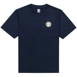Element, Tops, Heren, Blauw, S, Katoen, Seal T-Shirt Eclipse Navy Korte Mouw