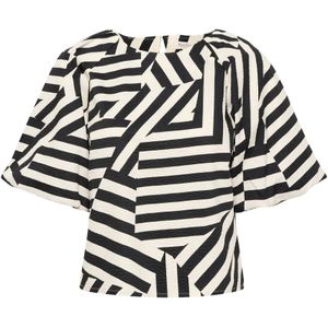 Part Two, Blouses & Shirts, Dames, Veelkleurig, M, Katoen, Deconstructed Stripe Blouse