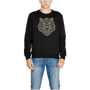 Antony Morato, Sweatshirts & Hoodies, Heren, Zwart, M, Katoen, Zwarte All-Over Print Sweatshirt