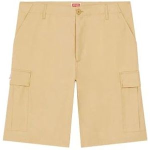 Kenzo, Beige Cargo Shorts met meerdere zakken Beige, Heren, Maat:M