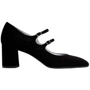 Carel, Zwarte Suède Leren Alice Pumps Zwart, Dames, Maat:36 EU