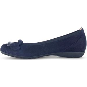 Gabor, Schoenen, Dames, Blauw, 42 EU, Navy Leren Ballerina Schoenen