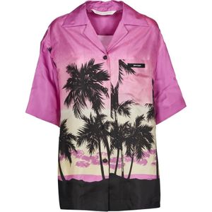 Palm Angels, Blouses & Shirts, Dames, Paars, XL, Metalen Pinafore Shirts