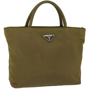 Prada Vintage, Pre-owned Nylon handbags Groen, Dames, Maat:ONE Size