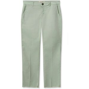 MOS Mosh, Broeken, Dames, Groen, W27, Katoen, Elegant Flare Chino Broek Smoke Green