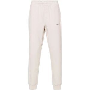 Calvin Klein, Broeken, Heren, Beige, S, Logo Repreve Jogger Broek