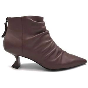 Jeannot, Schoenen, Dames, Bruin, 37 EU, Leer, Gerimpelde Leren Enkellaarzen