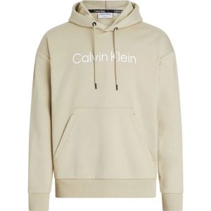 Calvin Klein, Sweatshirts & Hoodies, Heren, Beige, L, Katoen, Heren Sweatshirt met bedrukt logo