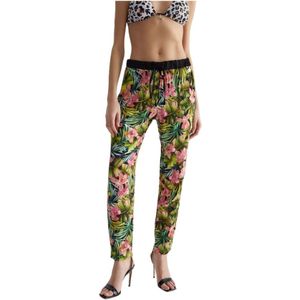 Liu Jo, Broeken, Dames, Veelkleurig, M, Bloemenbroek Lange broek