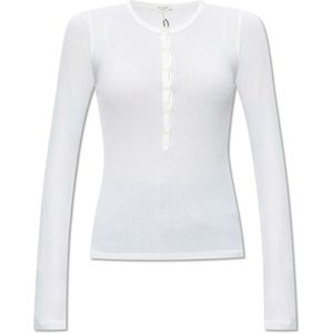 Rag & Bone, Geribbelde top Wit, Dames, Maat:L