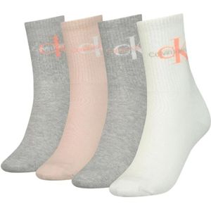 Calvin Klein, Ondergoed, Dames, Veelkleurig, ONE Size, Katoen, Assortiment van 4 paar sokken in cadeaubox