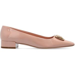 Salvatore Ferragamo, Schoenen, Dames, Roze, 37 1/2 EU, Leer, Hoge hakken Venera