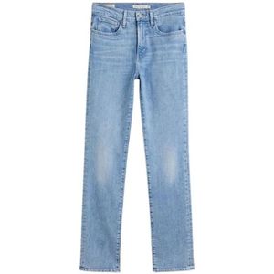 Levi's, Jeans, Dames, Blauw, W29 L30, Katoen, Hoge Taille Straight Jeans