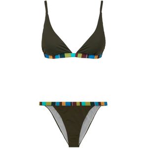 Gallo, Badkleding, Dames, Veelkleurig, L, Kleurrijke Triangelbikini voor Zomer