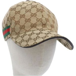 Gucci Vintage, Pre-owned Canvas hats Beige, Dames, Maat:ONE Size