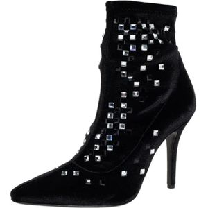 Giuseppe Zanotti Pre-owned, Pre-owned, Dames, Zwart, 37 EU, Pre-owned Velvet boots