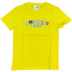 Moschino, T-Shirts Geel, Heren, Maat:XL