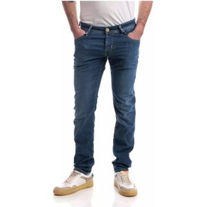 Jacob Cohën, Jeans, Heren, Blauw, W36, Katoen, Lichtblauwe Stretch Katoenen Jeans