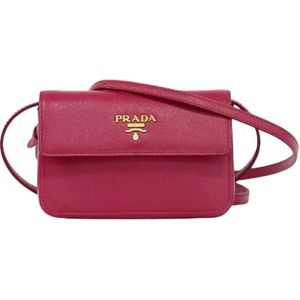 Prada Vintage, Pre-owned Leather prada-bags Roze, Dames, Maat:ONE Size